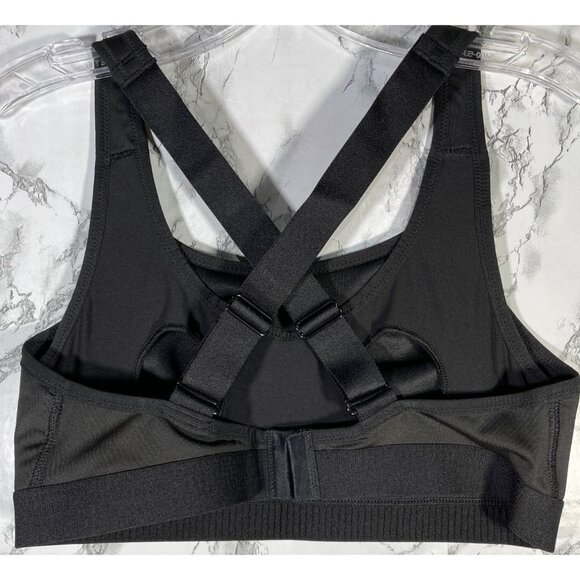 Time and Tru Nursing Sports Bra Black Cross Back Padded Size M - Picture 2 of 8